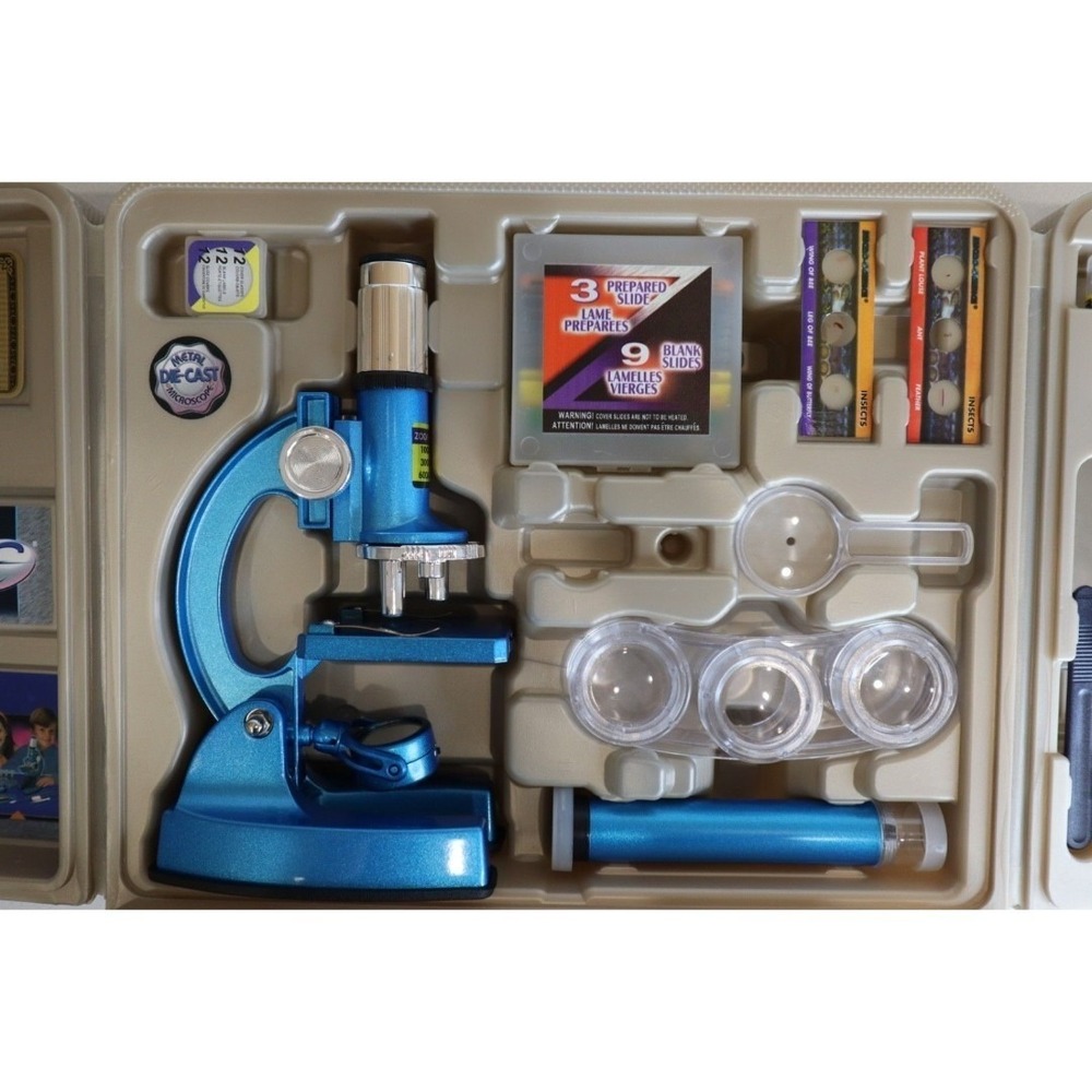 Microscop Set With Case100X-200X 300X-600X 600X-1200X Zoom Lense - Picture 2 of 12